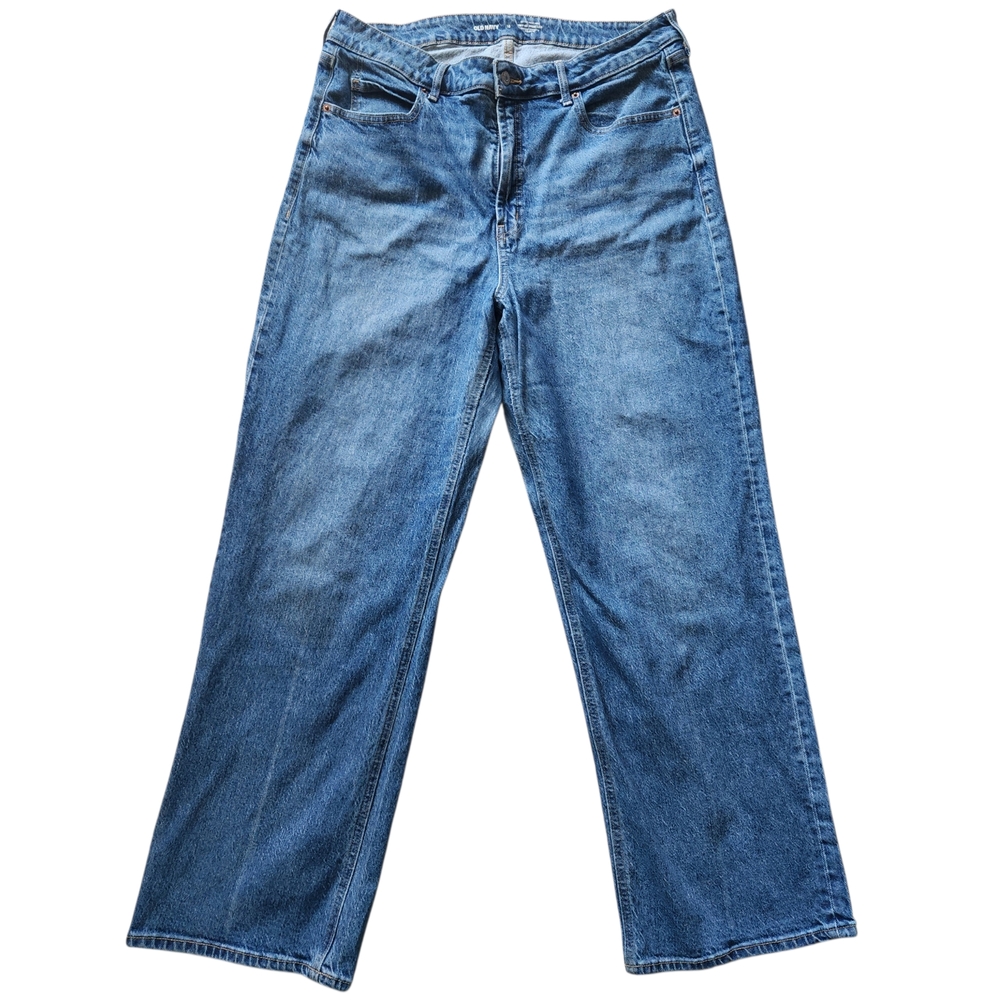 Old Navy Medium Blue Wide-Leg  Jeans